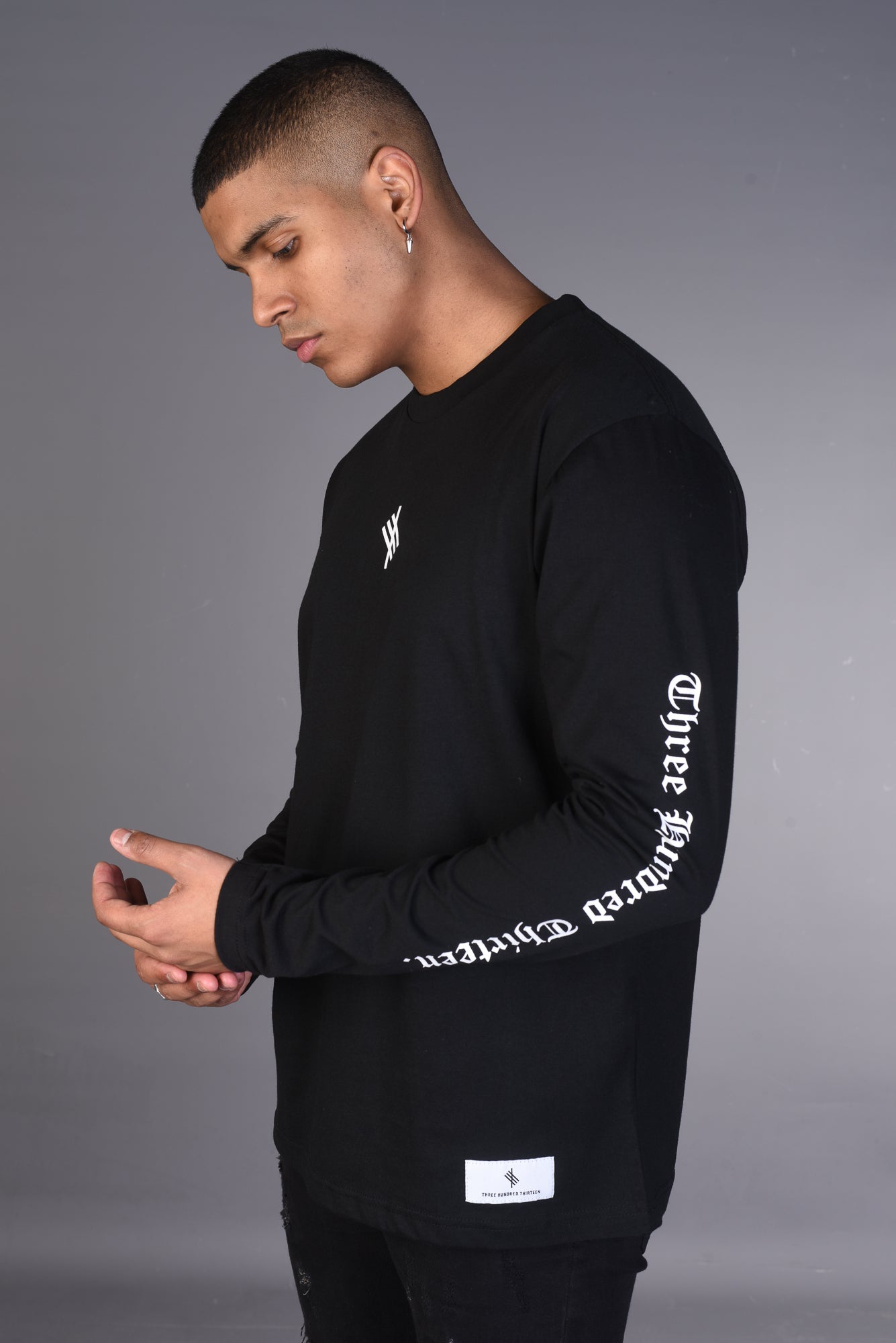 13 long sleeve t-shits ブラック　sサイズ Three Hundred Thirteen Long Sleeve - Black Tee
