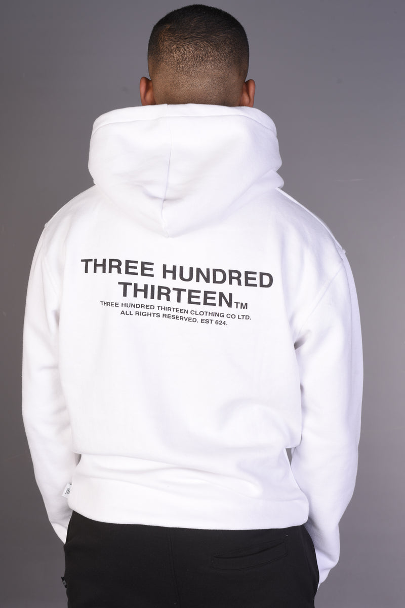ALL RIGHTS RESERVED Arabic Hoody - White